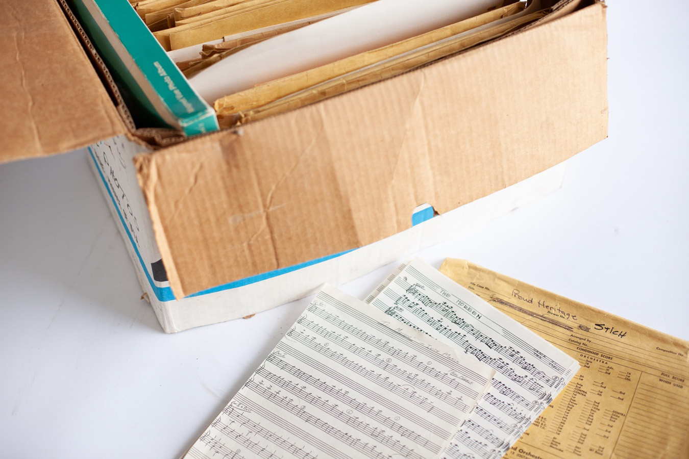 Scores of music contained at warehouse